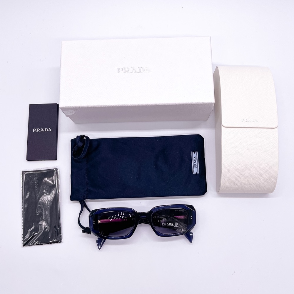 NEW PRADA UNISEX SUNGLASSES PR17WS BLUE EYEWEAR PRADA SPR 17W 08Q420 - Picture 2 of 10